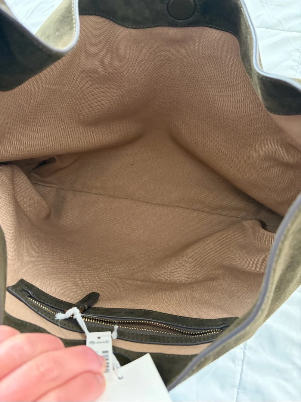 Dark olive madewell large mylie bag NWT retails $248